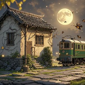 老屋檐下的月光-耳东