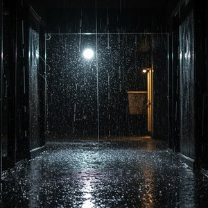 Stormy Echoes Between Old Buildings