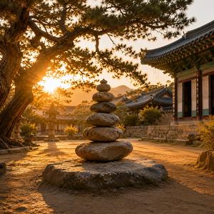 처마 끝에 걸린 달