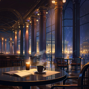 Golden Fog Between the Conservatory Columns
