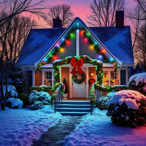 Snow on the New Year’s Eve Lanterns