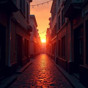 노을 진 골목길