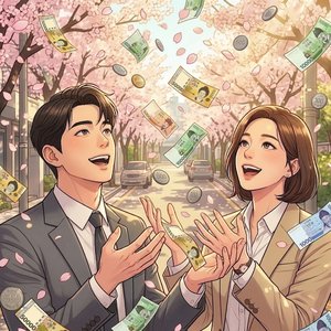 벚꽃 말고 월급이 내려와
