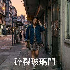 碎裂玻璃門
