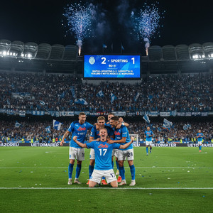 Napoli–Sporting 2-1: doppietta di højlund e notte magica al Maradona
