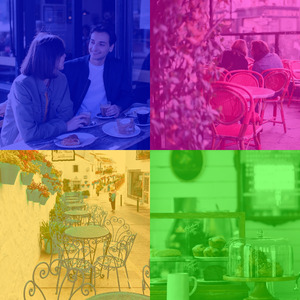 柔和的咖啡店时刻