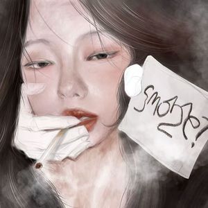 抽烟的女孩