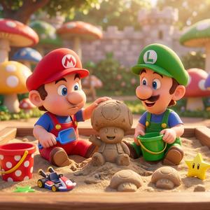 Baby Luigi and Baby Mario Stroy Song