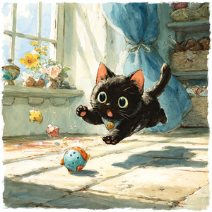 おもちゃをおいかけて