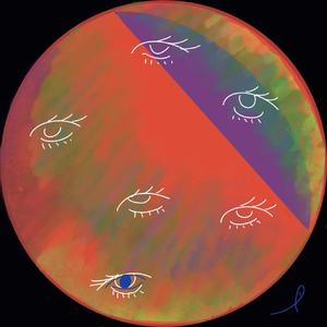 Blueberry on a strawberry