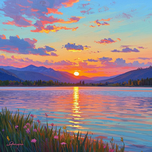 夜明け前のうみと大地