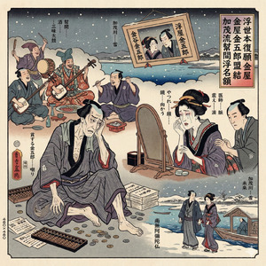 浮世本復願金屋金五郎盟結加茂流幇間浮名額