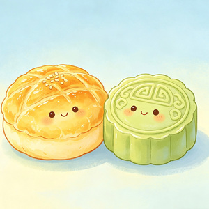 绿豆饼与菠萝包