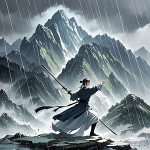 山下雨痕