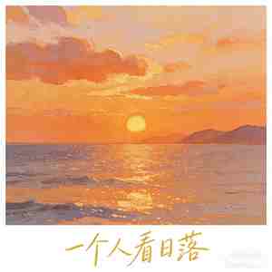 一个人看日落