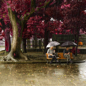 ในวันฝนตกเธอยังคงหวนคิดคำนึงถึงวันเก่าก่อนไม่แปรเปลี่ยน