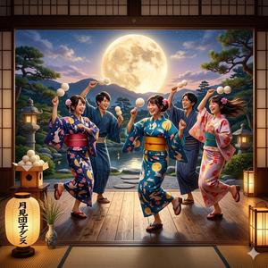 月見だんごダンス - Moon Viewing Dumpling Dance (Japanese Pop Theme)
