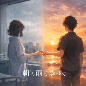 朝の雨に溶けて