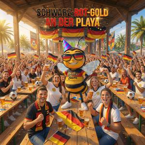 Schwarz-Rot-Gold an der Playa