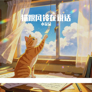 猫跟风铃在说话