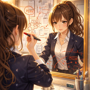 朝の鏡は作戦会議