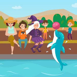 Сказка о том, как Баба Яга в дельфинарий ходила