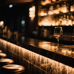 夜更けのワイングラス