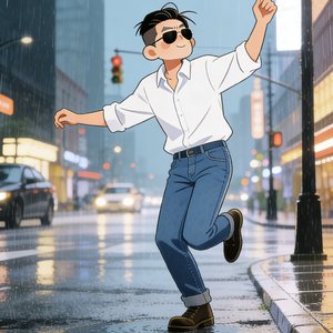 雨中漫舞