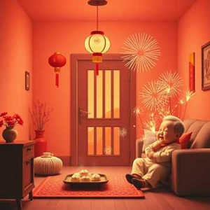 红灯笼挂上了窗棂