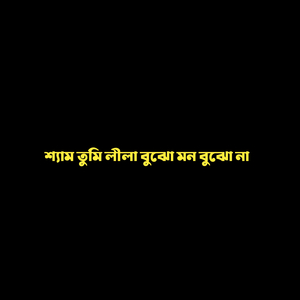 শ্যাম তুমি লীলা বুঝো মন বুঝো না