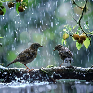 Yoga Harmony in Rain and Birdsong