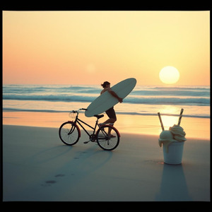 サーファーの背中