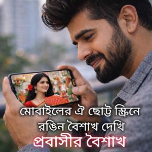 মোবাইলের ঐ ছোট্ট স্ক্রিনে রঙিন বৈশাখ দেখি