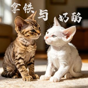 《拿铁与奶酪》-我的两只德文猫-Mr.冠军