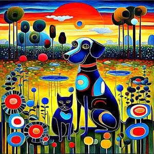 Māo hé gǒu de gē – Cat and Dog song