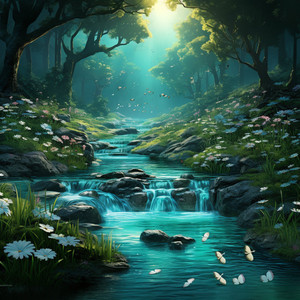 Infant's Harmony by the Stream