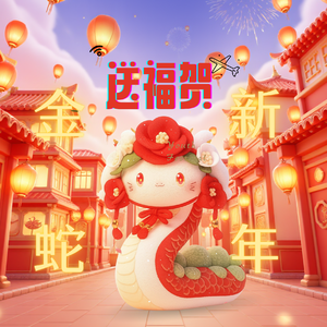 金蛇送福贺新年