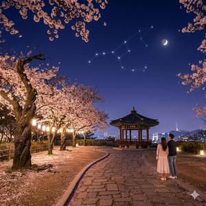 봄날에 물든 밤