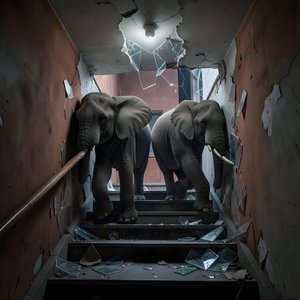 Elefanten Im Treppenhaus