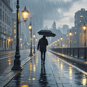 下雨的街头