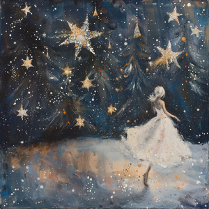 雪のカーテンと星のダンス