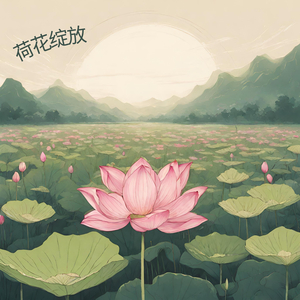 荷花绽放