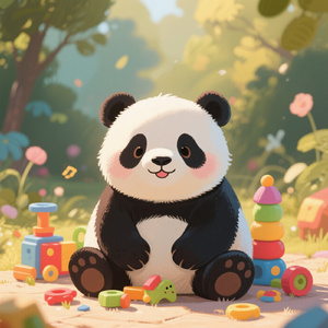 可愛的熊貓
