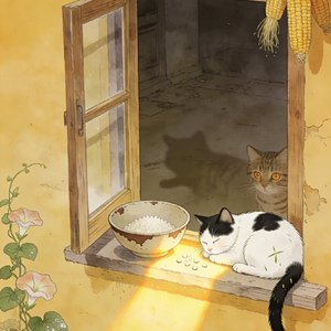 屋檐下的猫