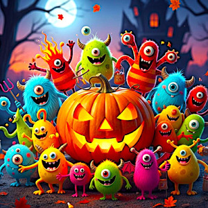 ハロウィンモンスターとハッピーダンス