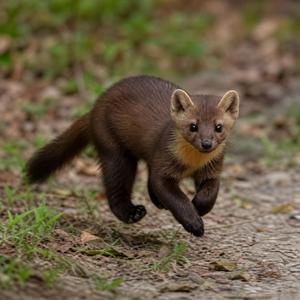 テンが走り回る