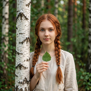 За белой березой