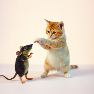 猫のかわいい戦い