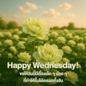 Happy Wednesday! ขอให้วันนี้มีเรื่องเล็ก ๆ น้อย ๆ ที่ทำให้ยิ้มได้ตลอดทั้งวัน
