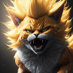 Super Saiyan Cat